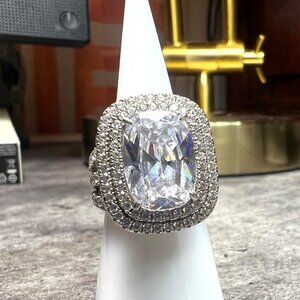 Large statement ring, .925 sterling silver ring, size 5